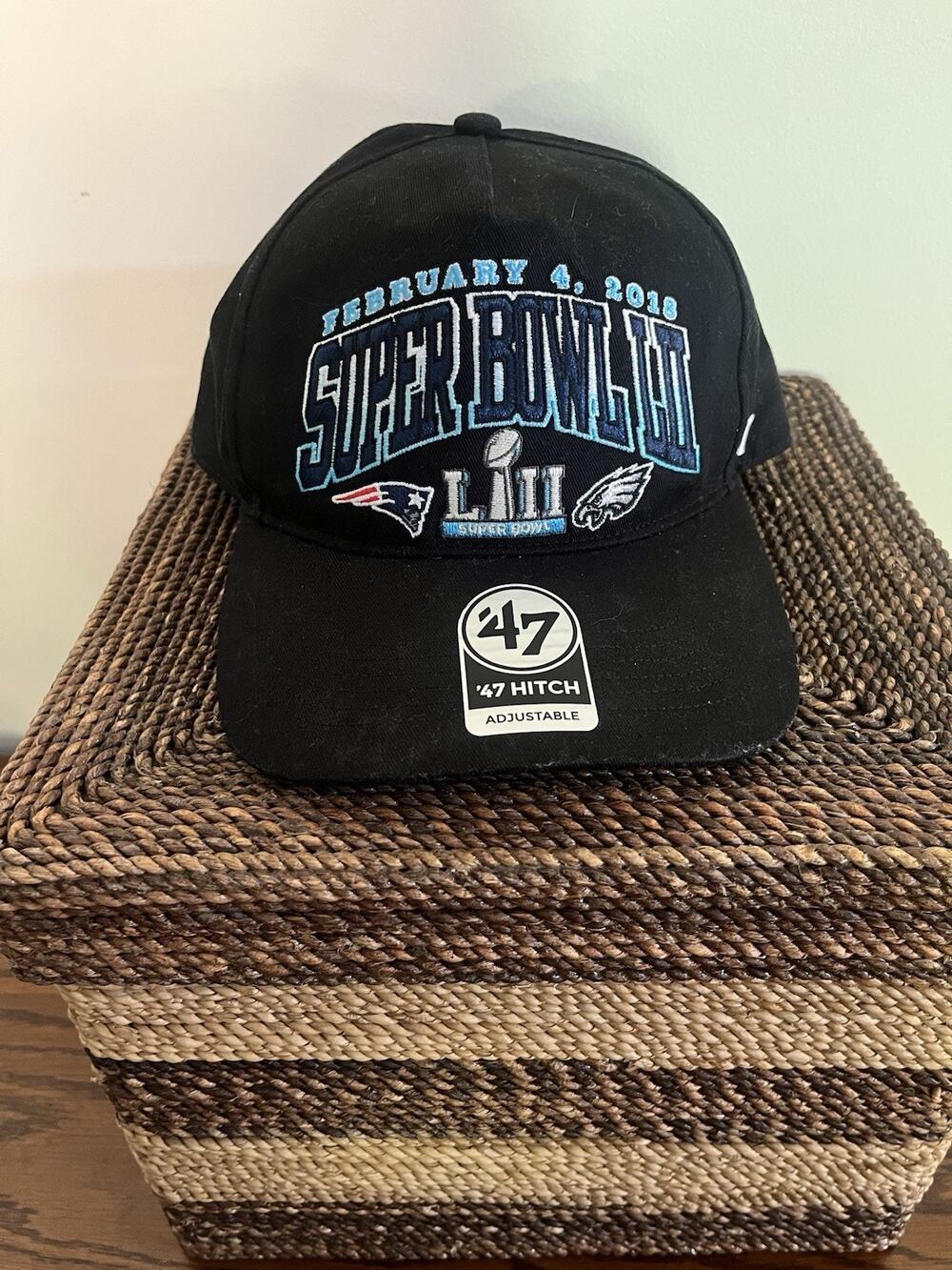 47 brand Patriots Eagles Super Bowl LII Dueling Arch Champ Hitch Adjustable Hat